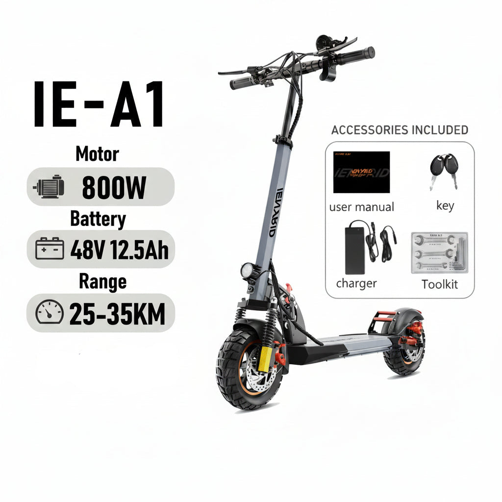 Trottinette Électrique Pliable IENYRID A1 - 800W, 45 km/h, Autonomie 30 km