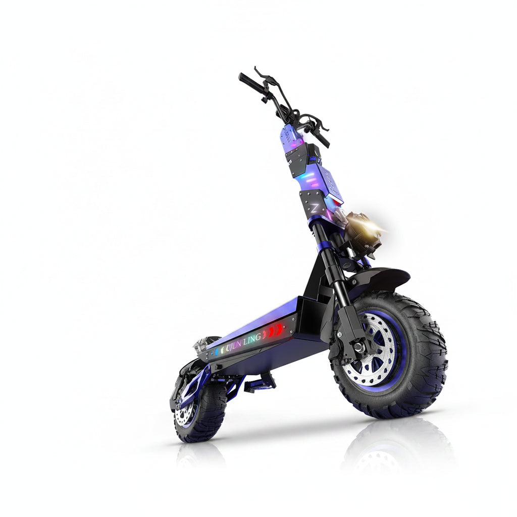 Trottinette Électrique Tout-Terrain JL80 Double Moteur 6000W - Autonomie 60V30Ah, Vitesse 65 km/h