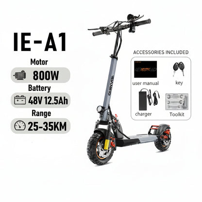 Trottinette Électrique Pliable IENYRID A1 - 800W, 45 km/h, Autonomie 30 km