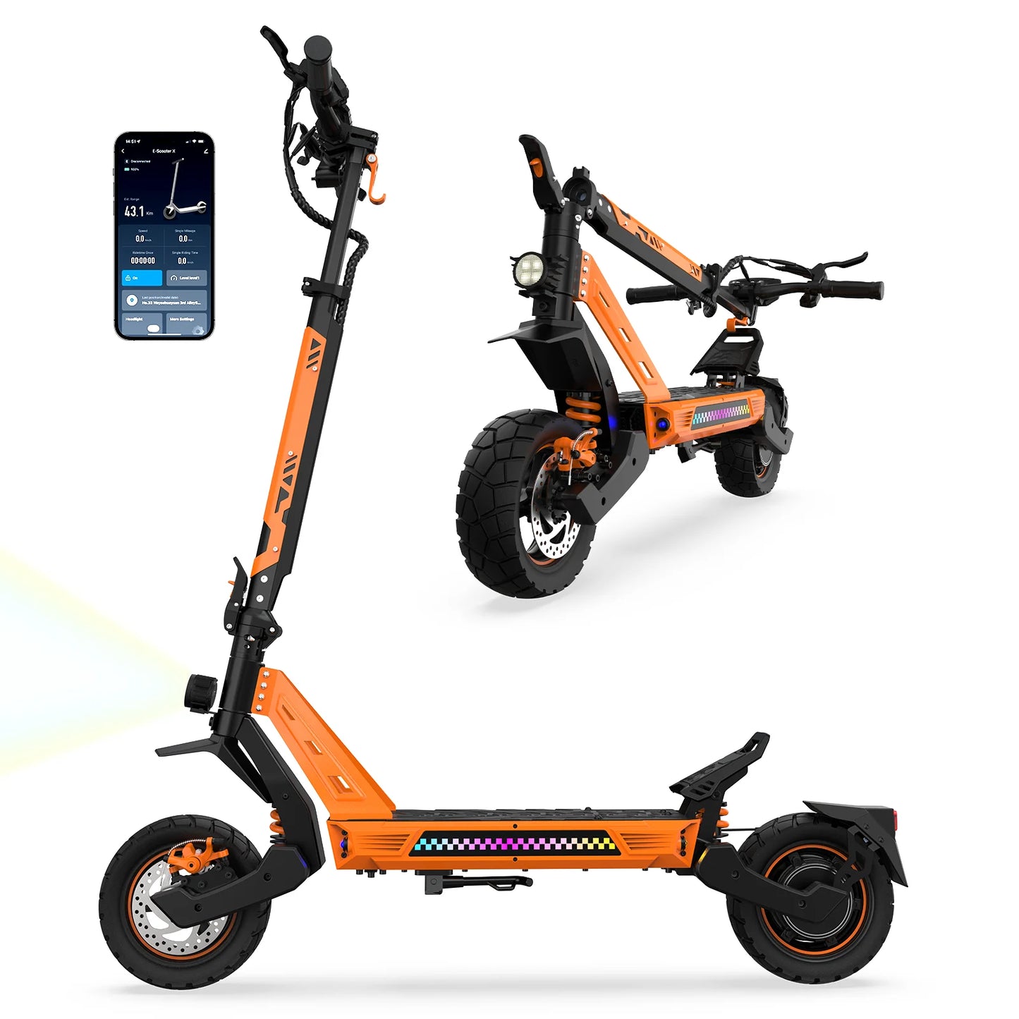 Trottinette Électrique TOFUN TF3 PRO - 1200W, 50 km/h, 40-50 km Autonomie, Pliable