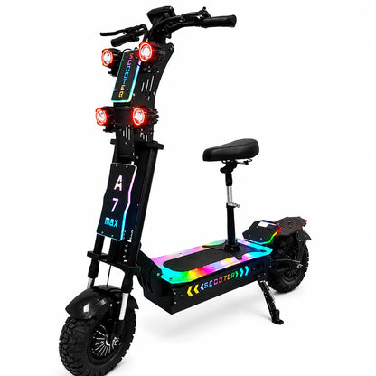 Trottinette Électrique Tout-Terrain Gleeride A7 MAX - Puissance 5000W, Autonomie 72V 50Ah, Roues 13 Pouces