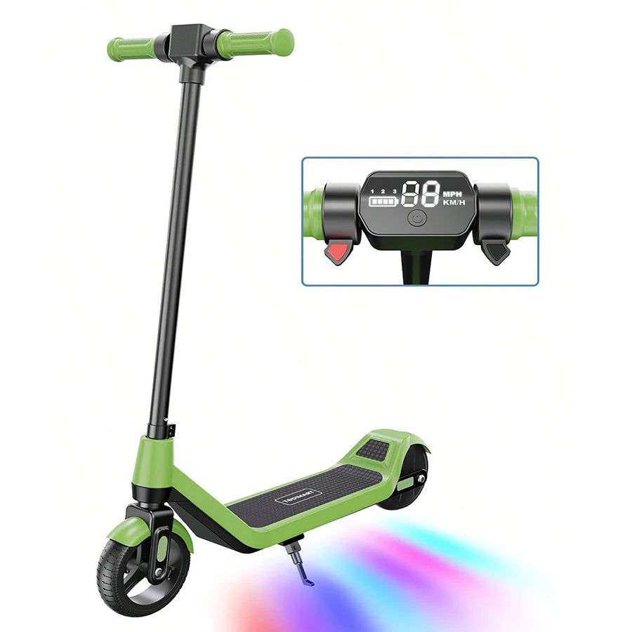 Trottinette Électrique Enfant TODIMART T1 - 6-12 ans, 150W, 15km/h, Lumières LED 7 Couleurs