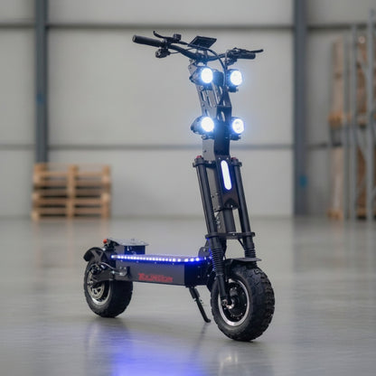 Trottinette Électrique Puissante 10000W - Double Moteur, Pneus Tout-Terrain 14", Batterie 72V Panasonic, Vitesse 120km/h