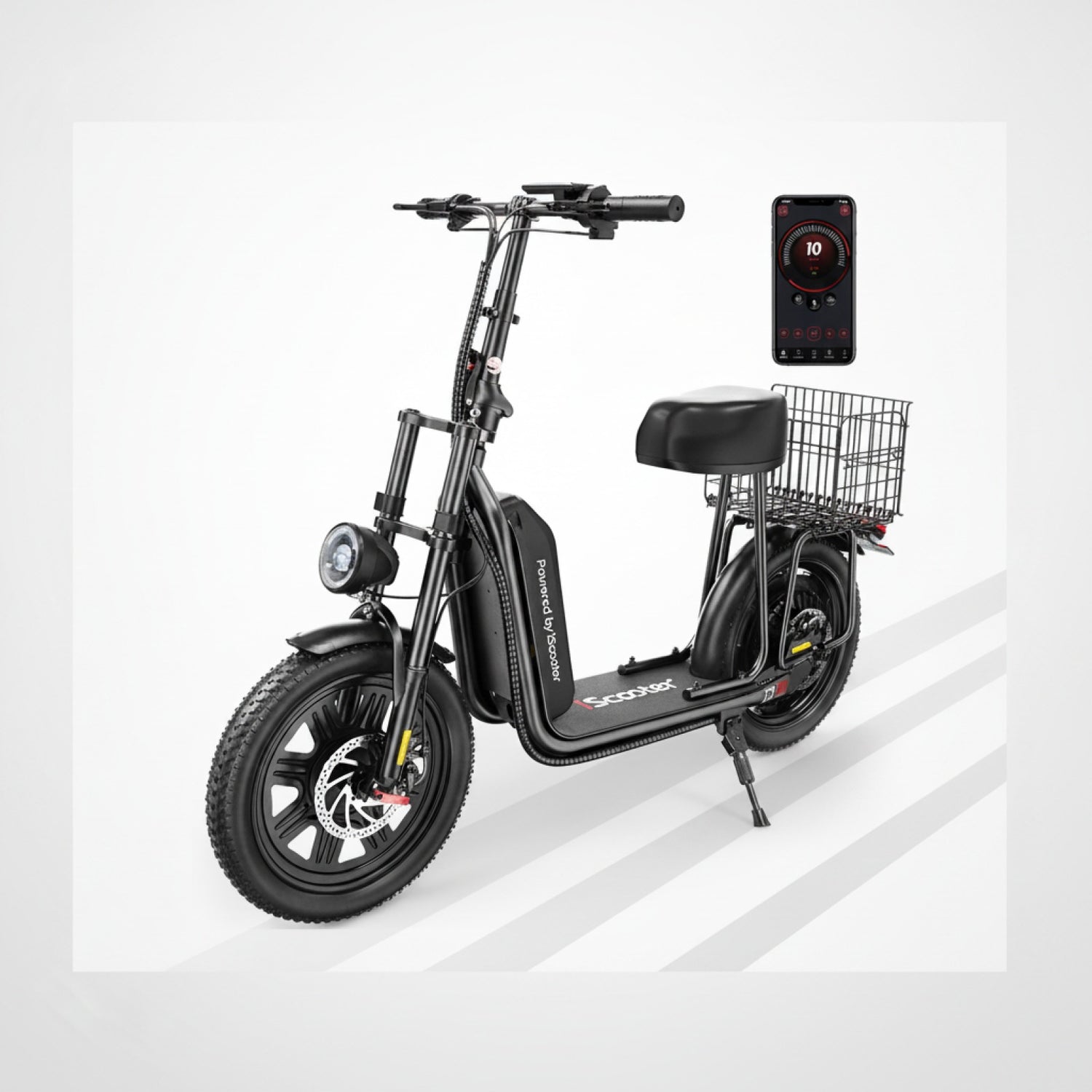 Trottinette Électrique iScooter F7 : 1000W, 45 km/h, 72 km Autonomie, Pneus 16" Tout-Terrain