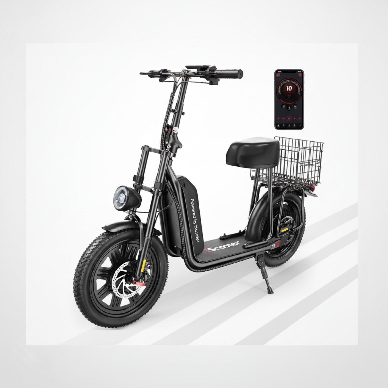 Trottinette Électrique iScooter F7 : 1000W, 45 km/h, 72 km Autonomie, Pneus 16" Tout-Terrain