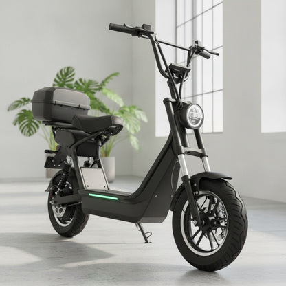 Trottinette Électrique Adulte 500W avec Siège - Autonomie 60km, Roues 14" - Expédition UE