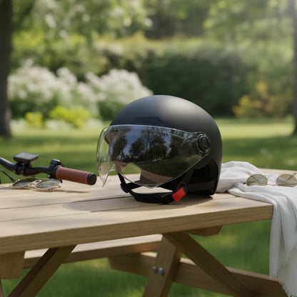 Casque Demi-Jet Vélo Électrique Homme & Femme - Léger et Aéré pour l'Été