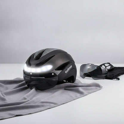 Casque Vélo Route Ultraléger Eastinear Adulte avec Lumières LED et Visière Magnétique