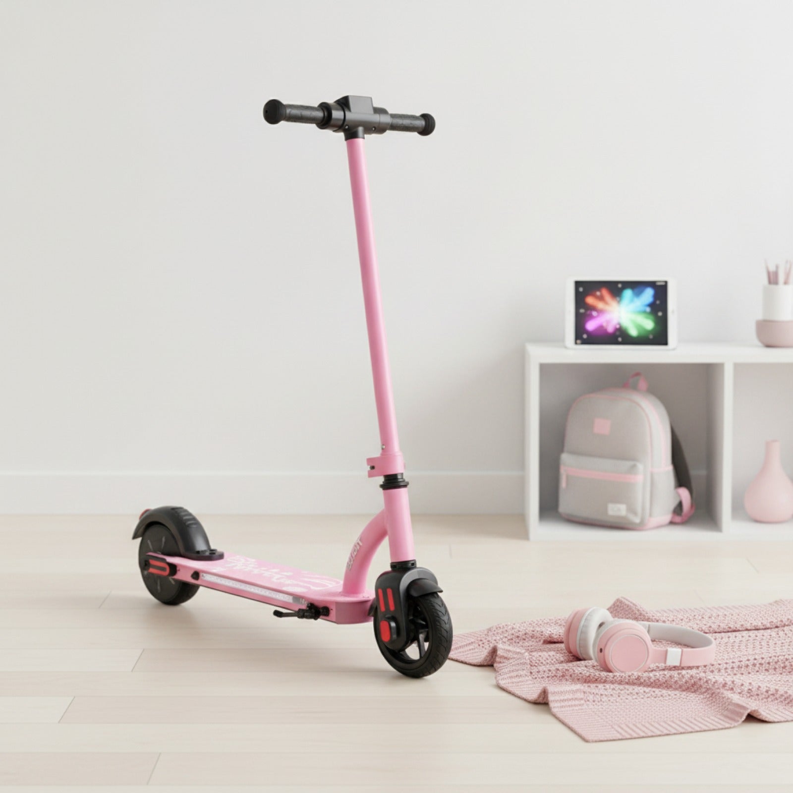 Trottinette Électrique Rose pour Enfants - 6.5 Pouces, Écran LED & Bluetooth