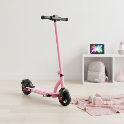 Trottinette Électrique Rose pour Enfants - 6.5 Pouces, Écran LED & Bluetooth