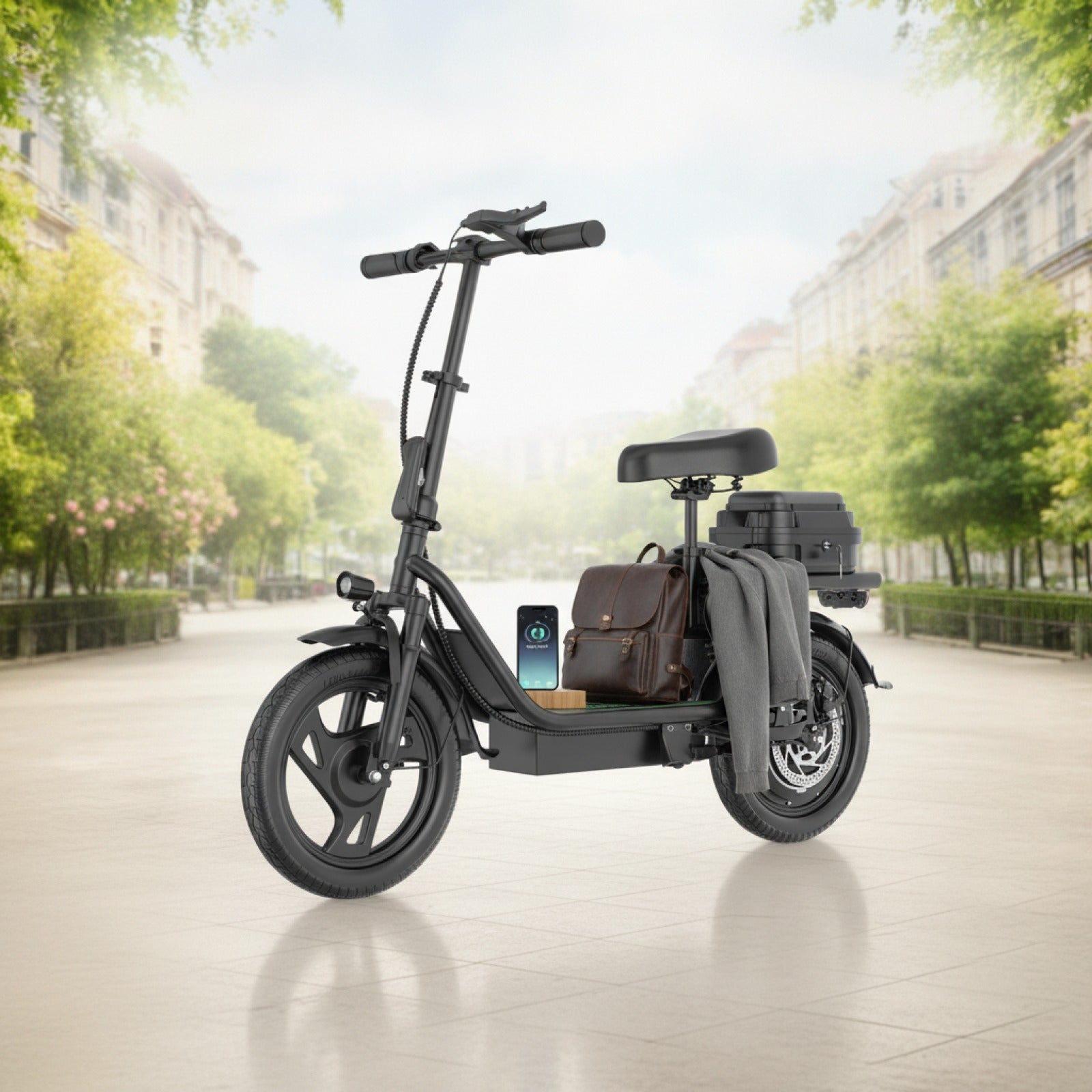 Trottinette Électrique Adulte 500W avec Siège - Autonomie 60km, Roues 14" - Expédition UE