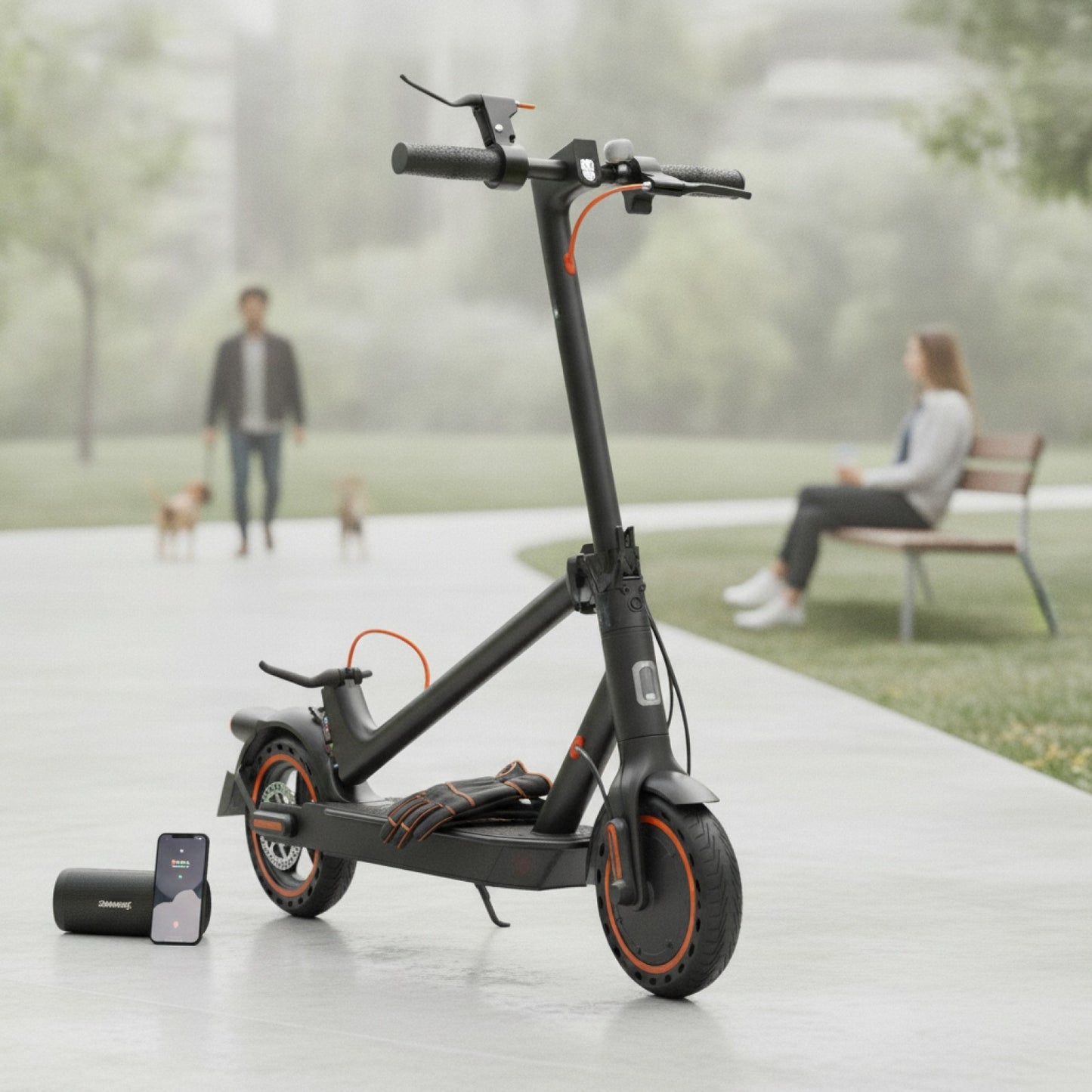 Trottinette Électrique Martes T3 - Moteur 350W, Autonomie 45KM, App Smart, Freinage Double