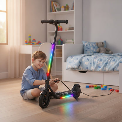 Trottinette Électrique K2Pro pour Enfants - 16 km/h, 6-9 km d'autonomie, 3 Vitesses, LED
