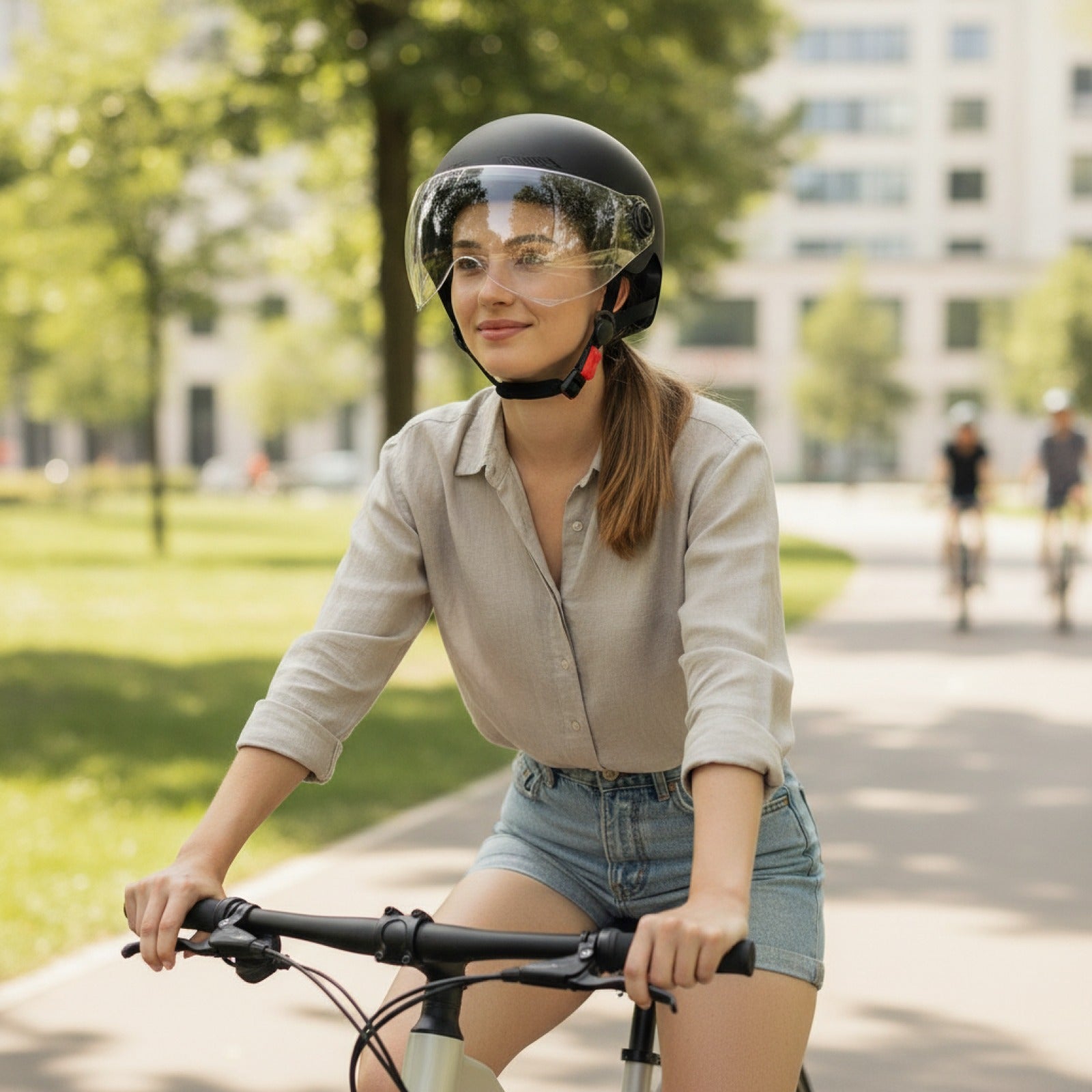 Casque Demi-Jet Vélo Électrique Homme & Femme - Léger et Aéré pour l'Été