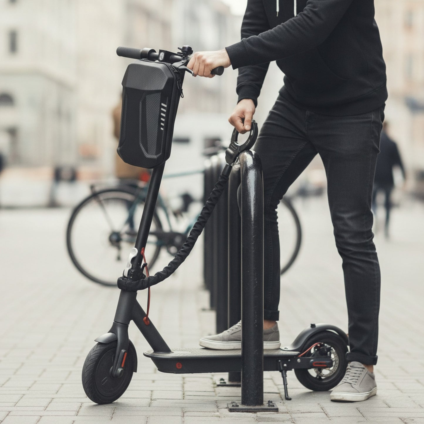 Antivol Vélo & Trottinette Électrique : Chaîne Haute Sécurité 90cm avec Sac