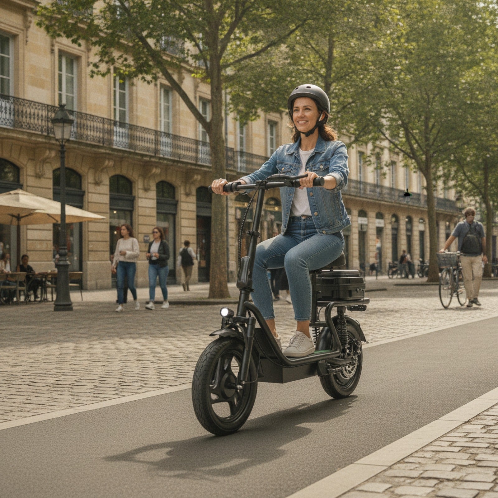 Trottinette Électrique Adulte 500W avec Siège - Autonomie 60km, Roues 14" - Expédition UE