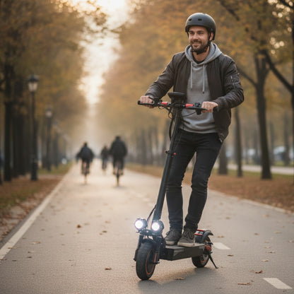 Trottinette Électrique Adulte 800W - 45 km/h, 80 km Autonomie, NFC, Double Amortisseur, Pliable 10"
