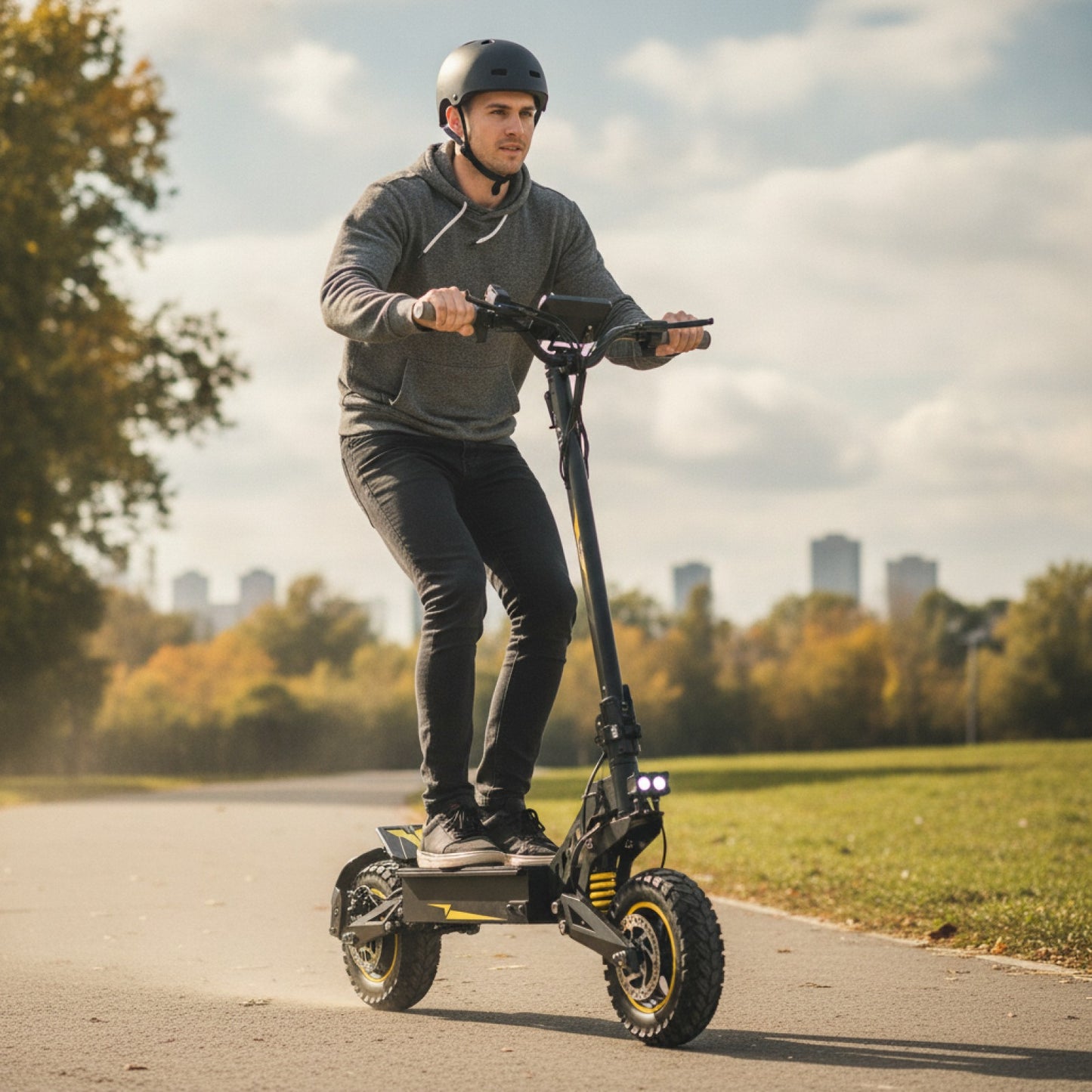 Trottinette Électrique Adulte OOTD T10 : 11" Tout-Terrain, 900W, Batterie 48V 13.5Ah, Affichage LED
