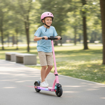 Trottinette Électrique Rose pour Enfants - 6.5 Pouces, Écran LED & Bluetooth
