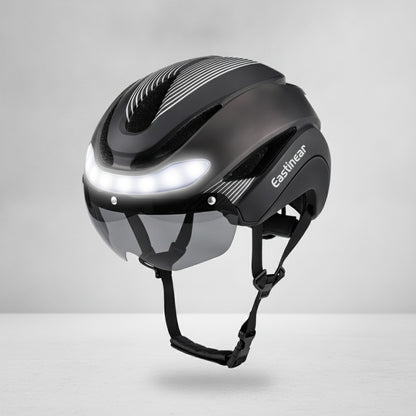 Casque Vélo Route Ultraléger Eastinear Adulte avec Lumières LED et Visière Magnétique