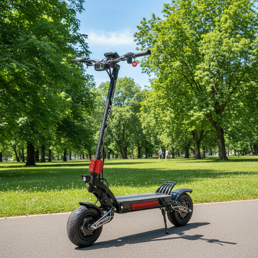 Scooter électrique dans un parc