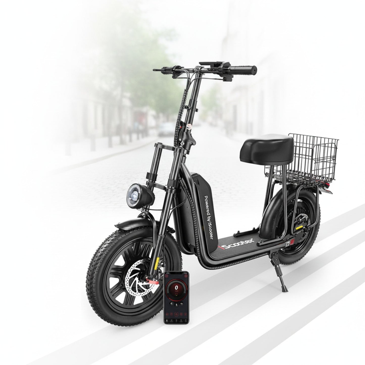 Trottinette Électrique iScooter F7 : 1000W, 45 km/h, 72 km Autonomie, Pneus 16" Tout-Terrain