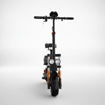 Trottinette Électrique Puissante 1200W : Grande Autonomie 80km, Freins Hydrauliques, Siège & Coffre Inclus