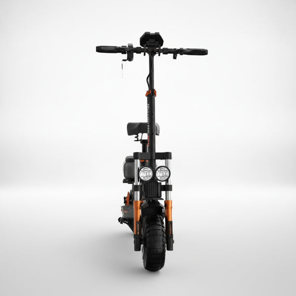 Trottinette Électrique Puissante 1200W : Grande Autonomie 80km, Freins Hydrauliques, Siège & Coffre Inclus