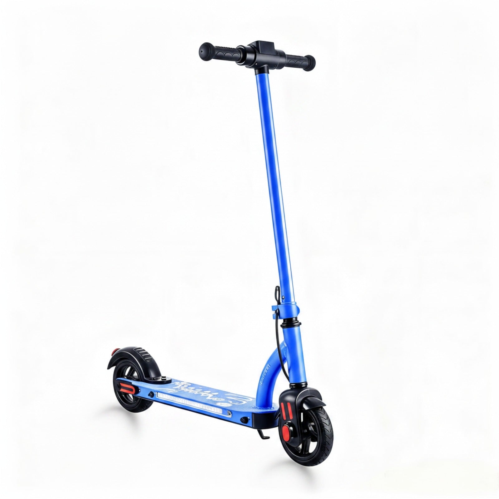 Trottinette Électrique Enfant 6.5" Bleue - Pliable, Bluetooth & Lumières LED