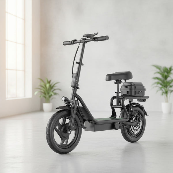 Trottinette Électrique Adulte 500W avec Siège - Autonomie 60km, Roues 14" - Expédition UE
