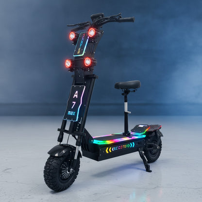 Trottinette Électrique Tout-Terrain Gleeride A7 MAX - Puissance 5000W, Autonomie 72V 50Ah, Roues 13 Pouces